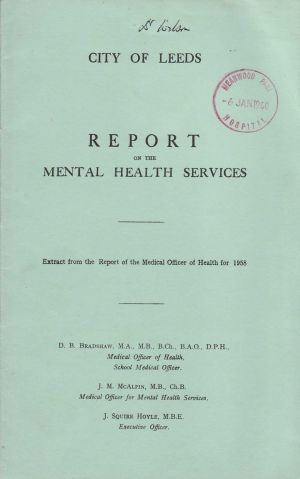 Mental Health Services 1958