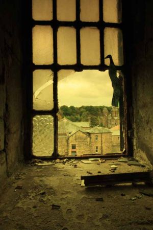 Clock tower window