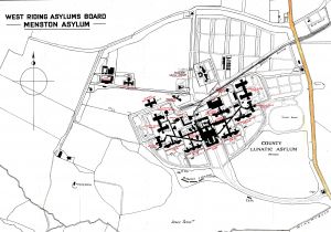 Map showing Buckle Lane in relation to the hospital