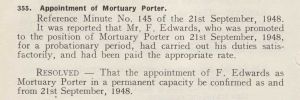 September 1948, Mortuary Porter