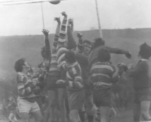 High Royds Rugby Team in Action 1972
