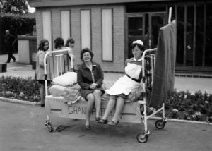 Mrs Lloyd Nursing Officer, Charity Bed Push