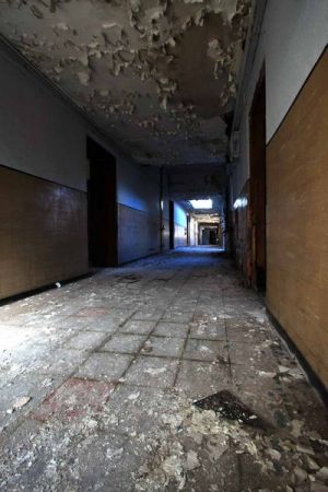 Falling Ceiling Showing in one of the Corridors