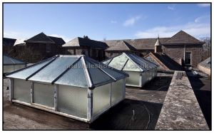 Rooflights looking towards male epileptic block