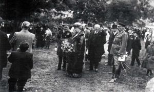 King George And Queen Mary In The hospital Grounds During The Opening Festivities